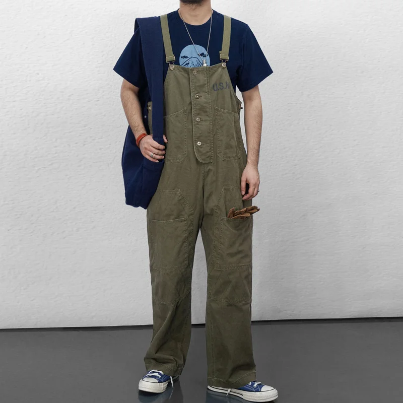 40's USNAVY Old Style Deck Cargo Workwear Overalls