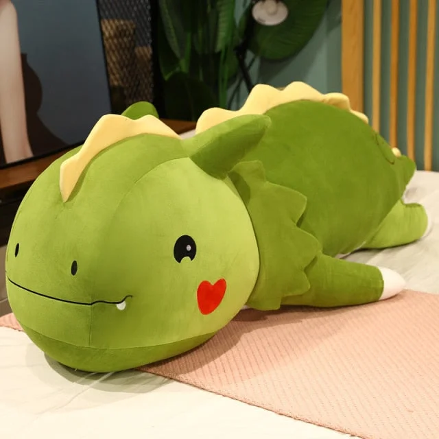Cuteee Family Jumbo Dinosaur Stuffed Animal Soft Plush Squishy Toy With Heartbeat Pattern