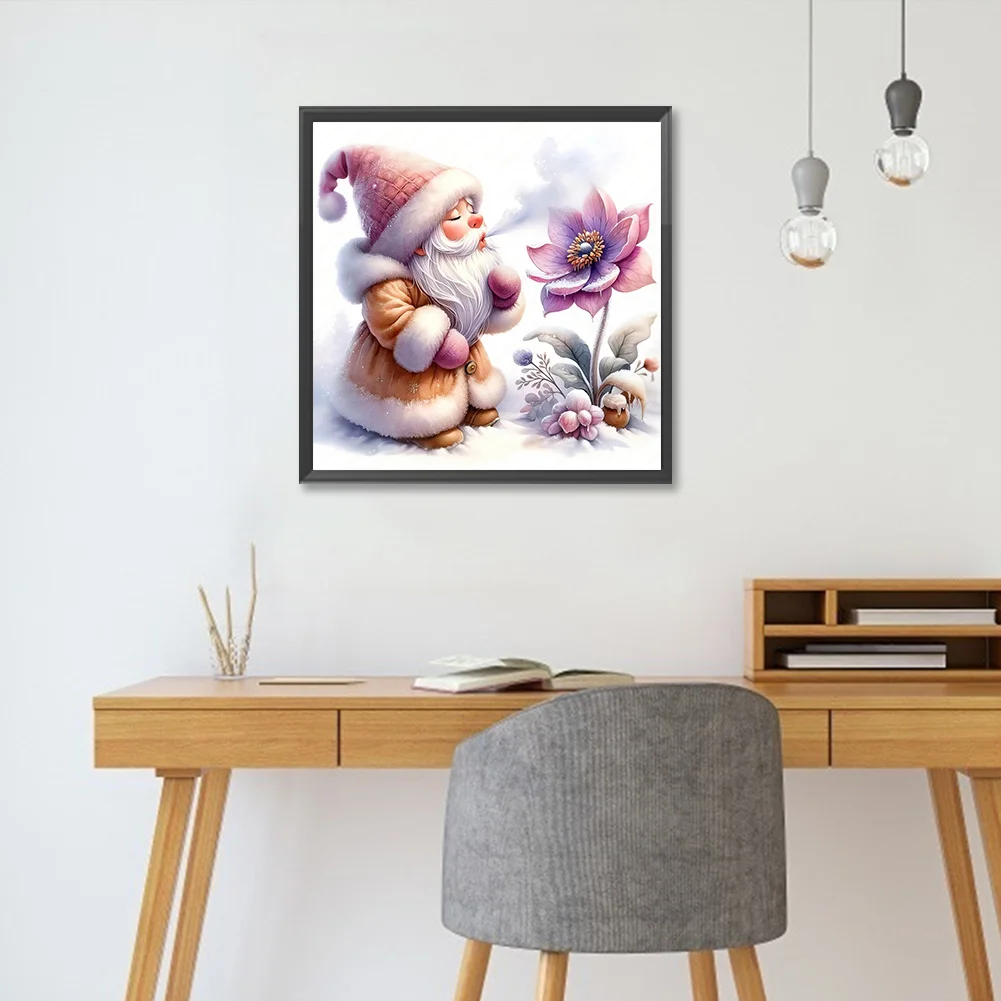 Diamond Painting - Full Round Drill - Christmas Gnome(Canvas|30*30cm)