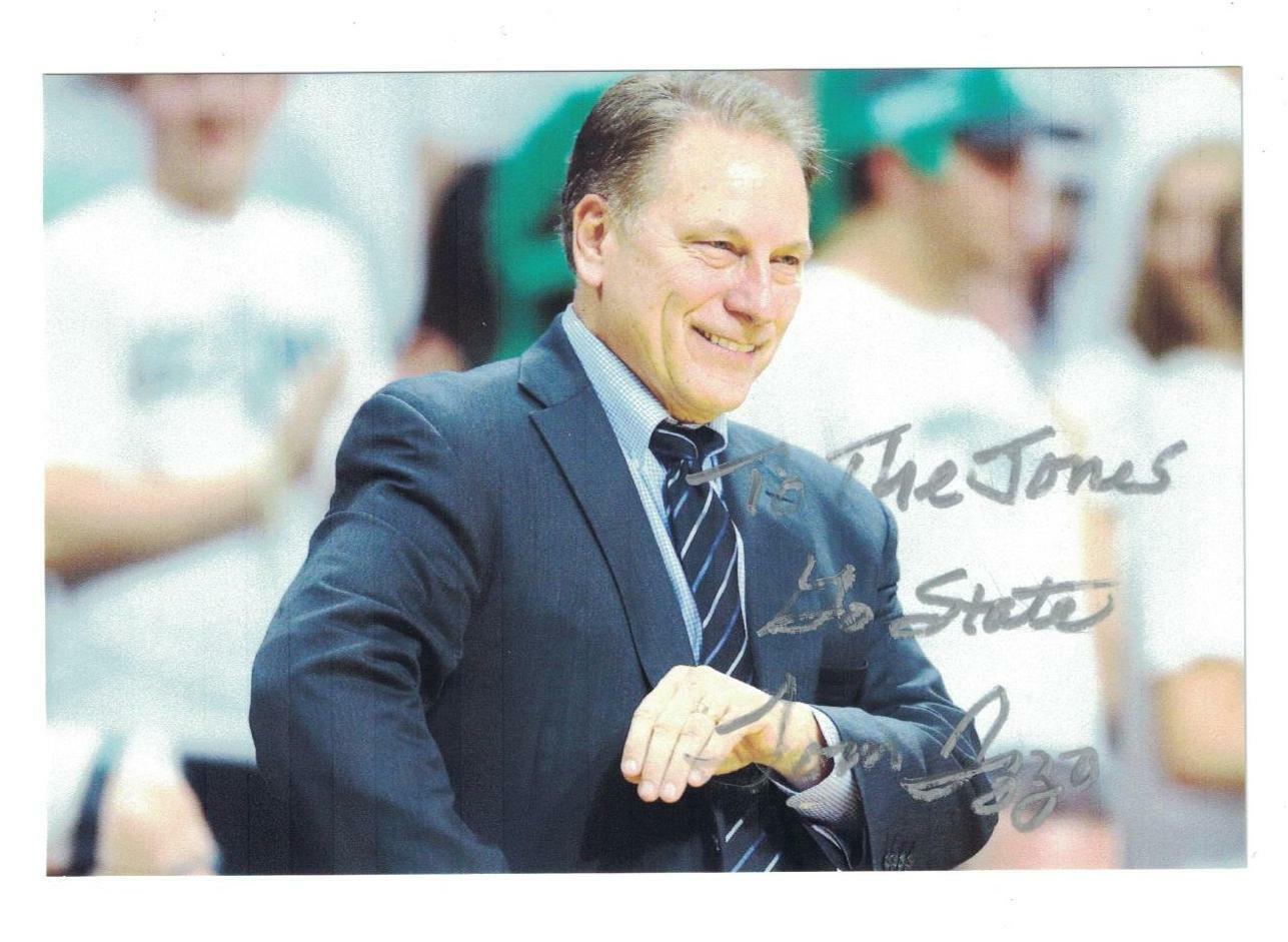 Tom Izzo Signed Autographed 4 x 6 Photo Poster painting Michigan State Coach B