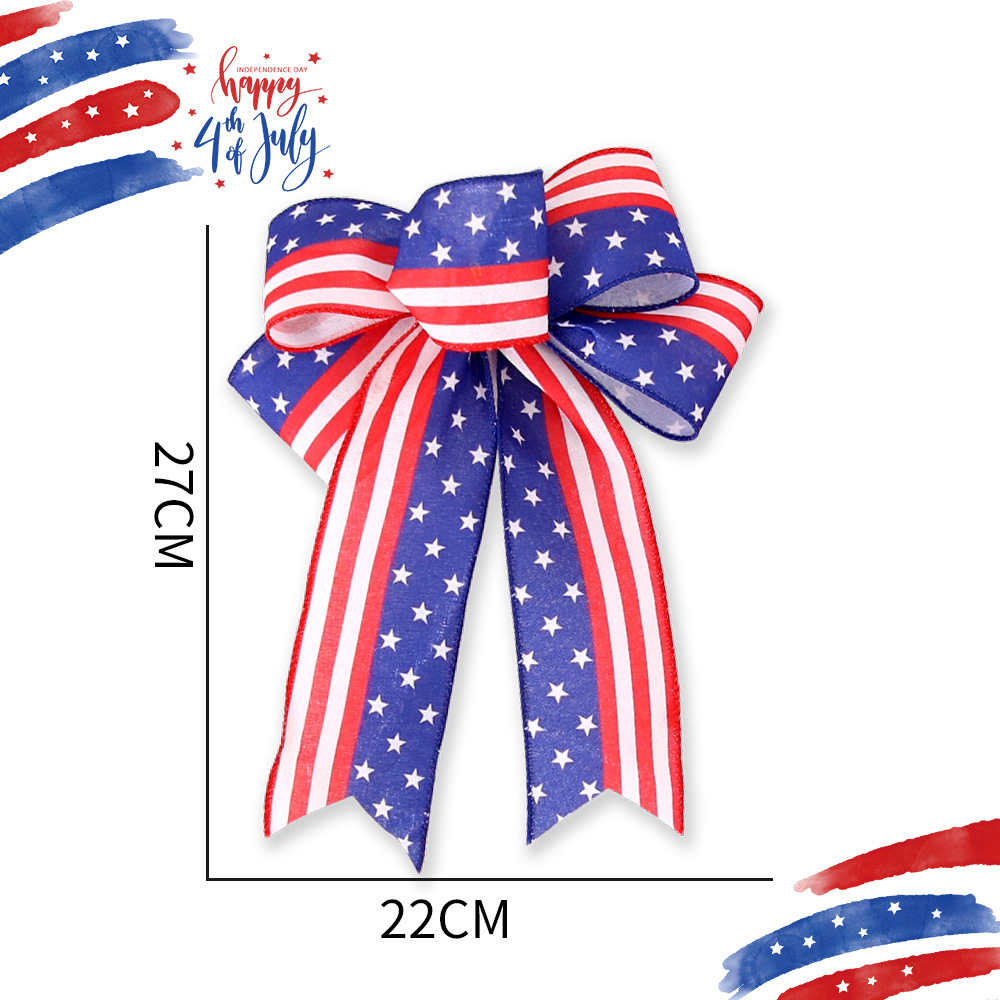 Independence Day Flag Bow wearshes