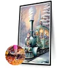 Diamond Painting-DIY Full Round Drill Snow Train(40x70cm)