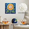 (25x25cm)DIY Sunflower Framed Handmade Pearl Painting Art Craft Kit Living Home Decor
