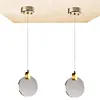 Modern LED Pendant Light Chandelier Long Hanging Light Gold for Office Entrances