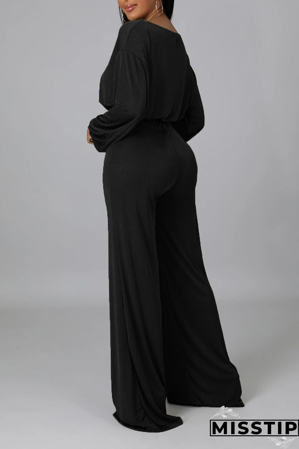 Red Bean Paste Casual Solid Patchwork O Neck Long Sleeve Two Pieces