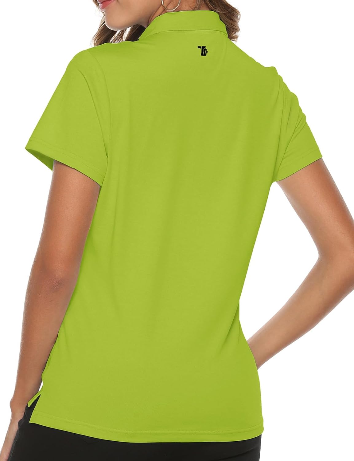 Women's Golf Polo Short Sleeve Shirts Lightweight Moisture Wicking Collared T Shirt Quick Dry 4-Button