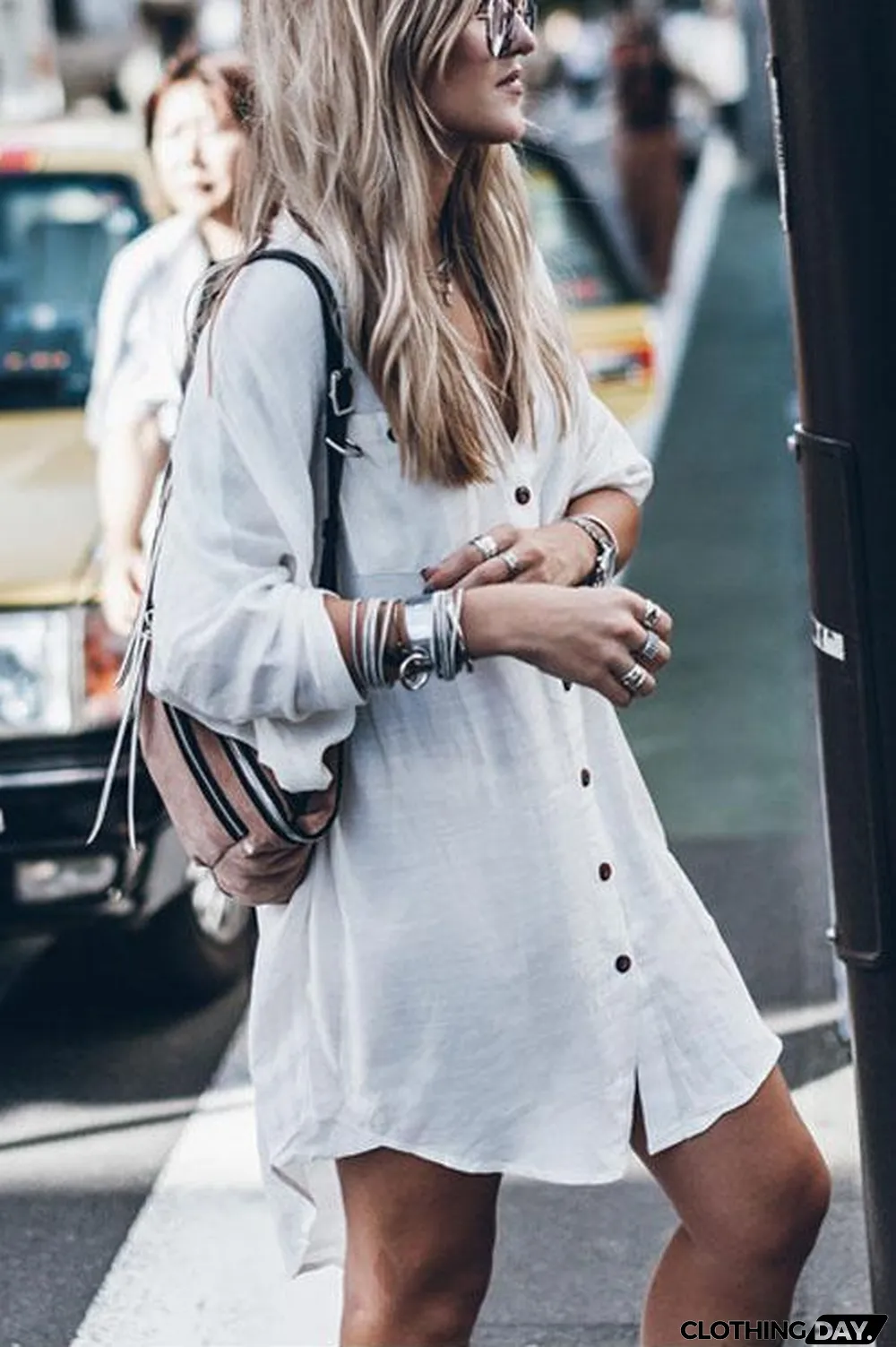 Lazy White Shirt Dress