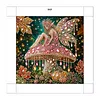 Mushroom Butterfly Girl Framed Special Shape Diamond Painting Kit 25x25cm
