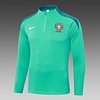 Joyfball 2024/2025 Portugal Half-Pull Training Suit Royal Green Football Shirt