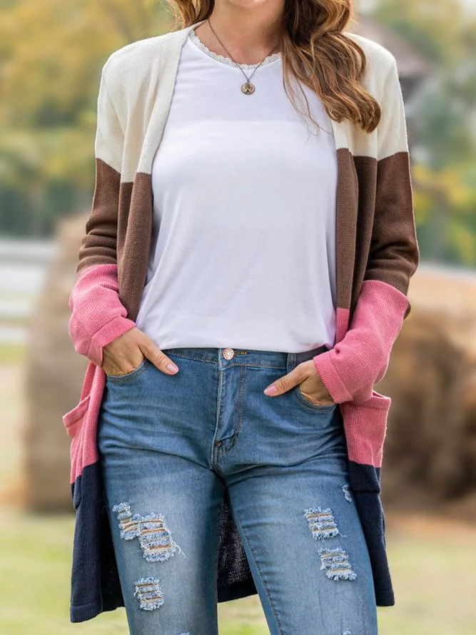As Picture Cotton Shift Casual Sweater