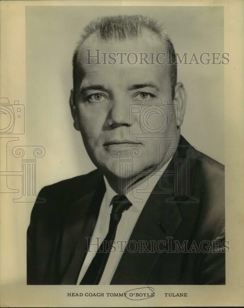 Press Photo Poster painting Tulane University head football coach Tommy O'Boyle - nos26220