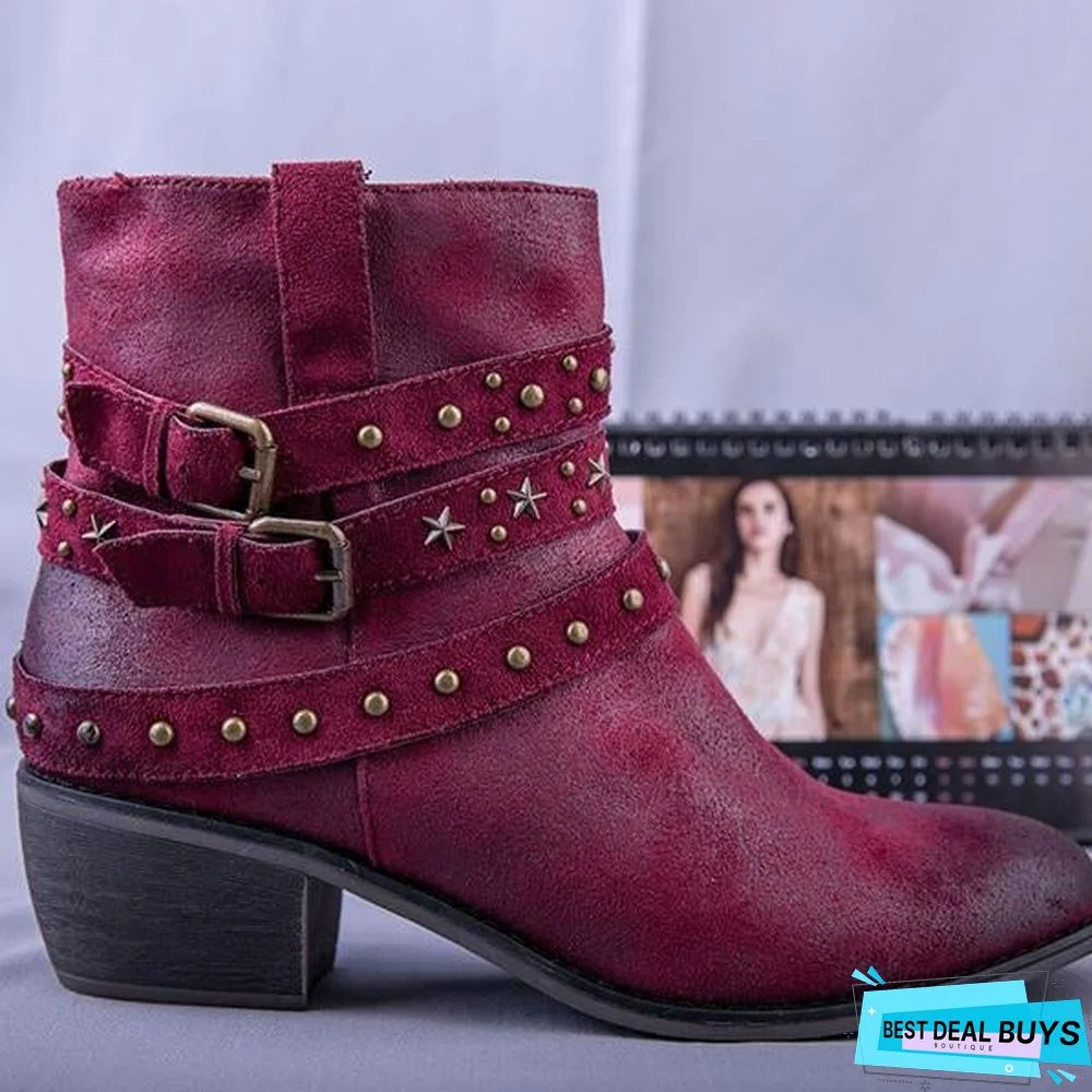 Vintage Style Women Martins Boots