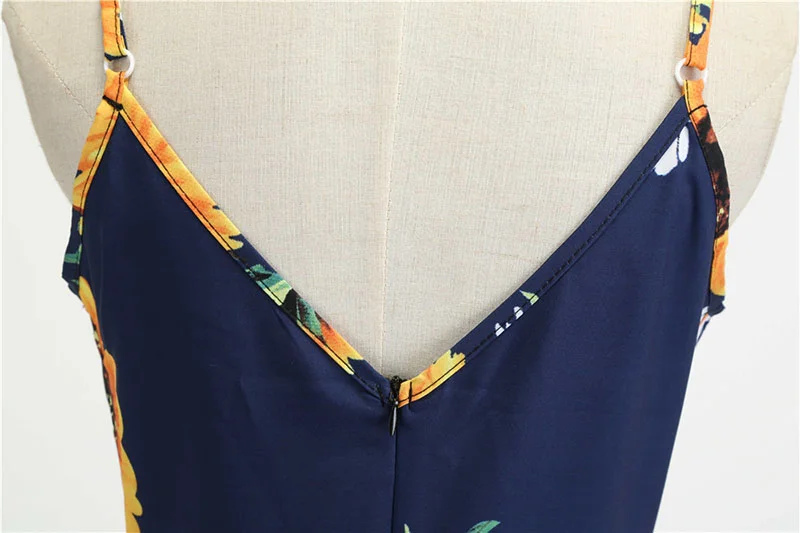 Churchf Sexy Spaghetti Strap Swing Vintage Rockabilly Dresses Floral Summer Beach Dress Women  White Boho Sunflower Midi Dresses-Outfit Ideas