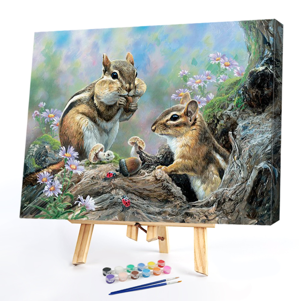 

50*40CM - Paint By Numbers - Squirrel Hand, 501 Original