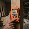 Wood Moisture Meter LCD Backlight Digital Wood Moisture Tester with 4 Switchable Modes High Precision for Firewood Paper Floor (Battery Not Included)