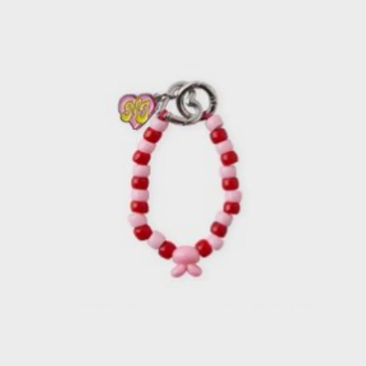 NewJeans POP-UP STORE NJ GET UP Beaded Keyring（Red）