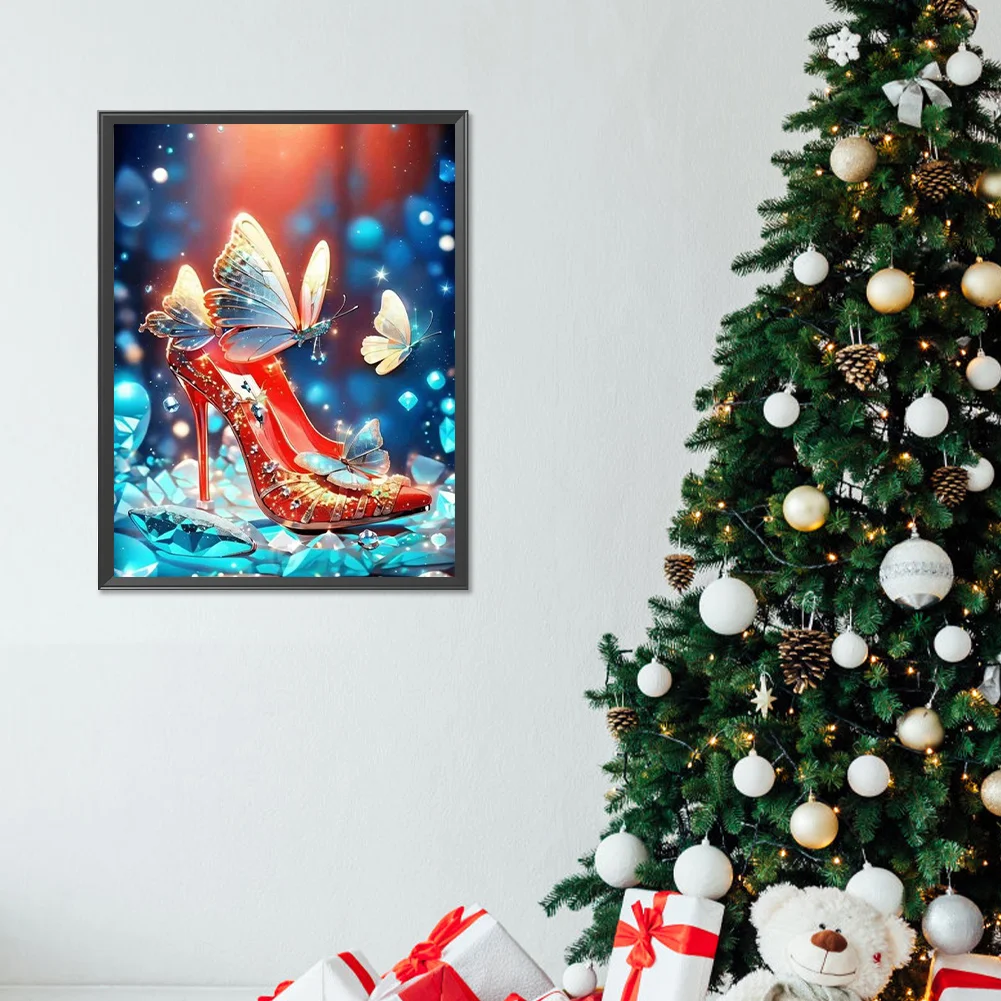 Diamond Painting - Full Round Drill - Butterfly High Heels(Canvas|30*40cm)