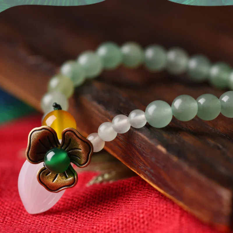 Citrine Ancient Tree Petals Emerald Bracelet