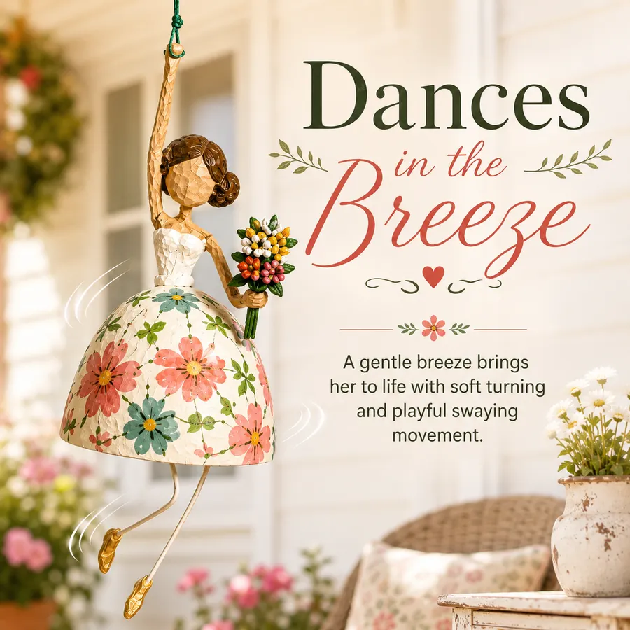 Dancing Lady ornament gently moving in the breeze
