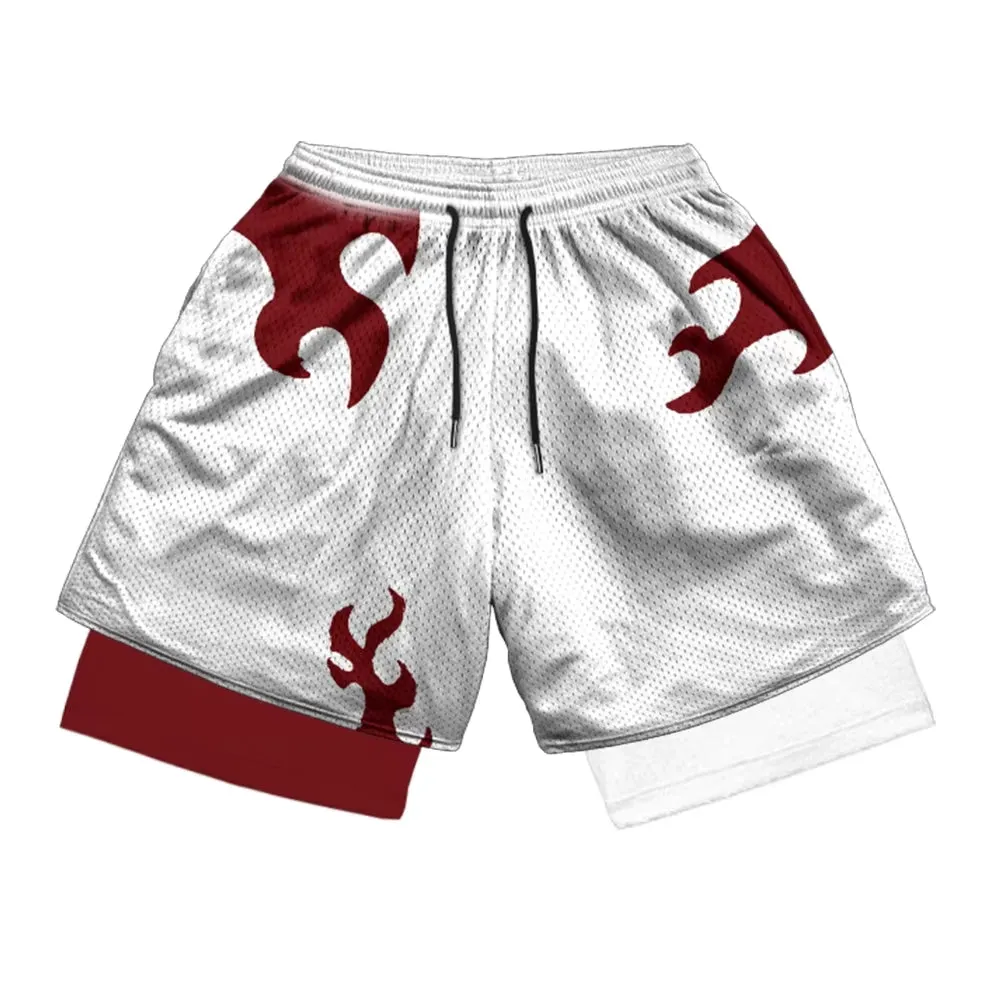 Flame stripes Gym Shorts