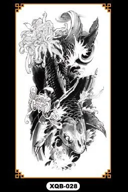 1pcs Watercolor cool henna rose flowers Temporary Body Tattoo Beautiful Shoulder thigh Back Body decor lace owl women body paint