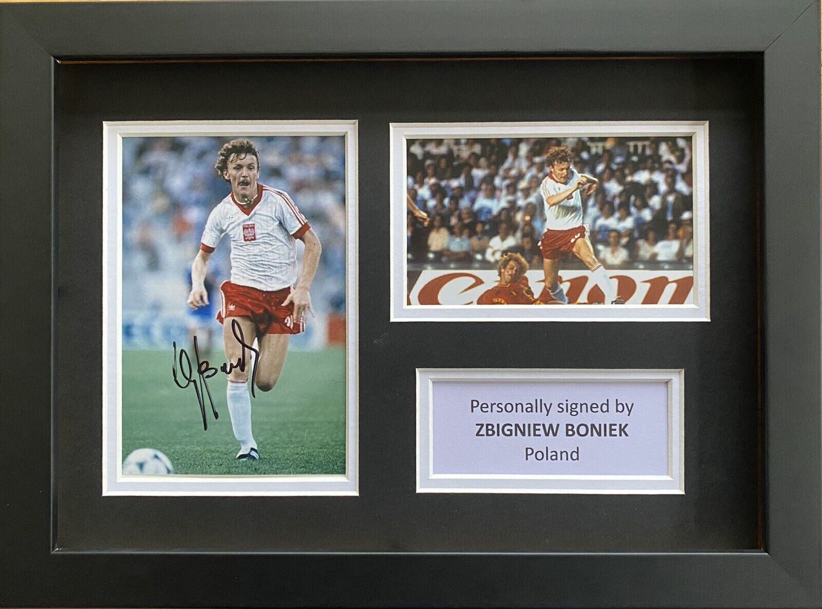 Zbigniew Boniek Genuine Signed Poland Photo Poster painting In A4 Frame Display, See Proof