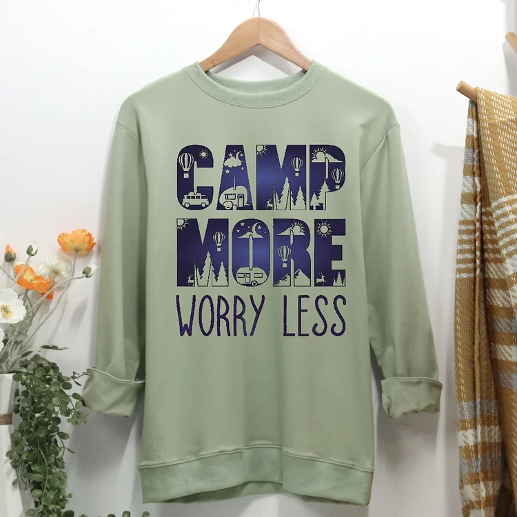 Camp More Worry Less Women Casual Sweatshirt