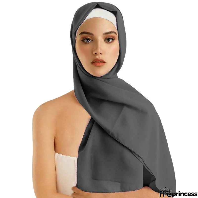 Women's Polyester Head Wrap Quick-Dry Solid Pattern Trendy Scarves