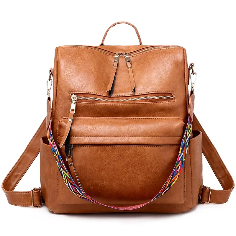 Fashion Women Backpack High Quality Leather Backpack Multifunction Designer Shoulder Bags School Bags for Teenager Girls Bagpack