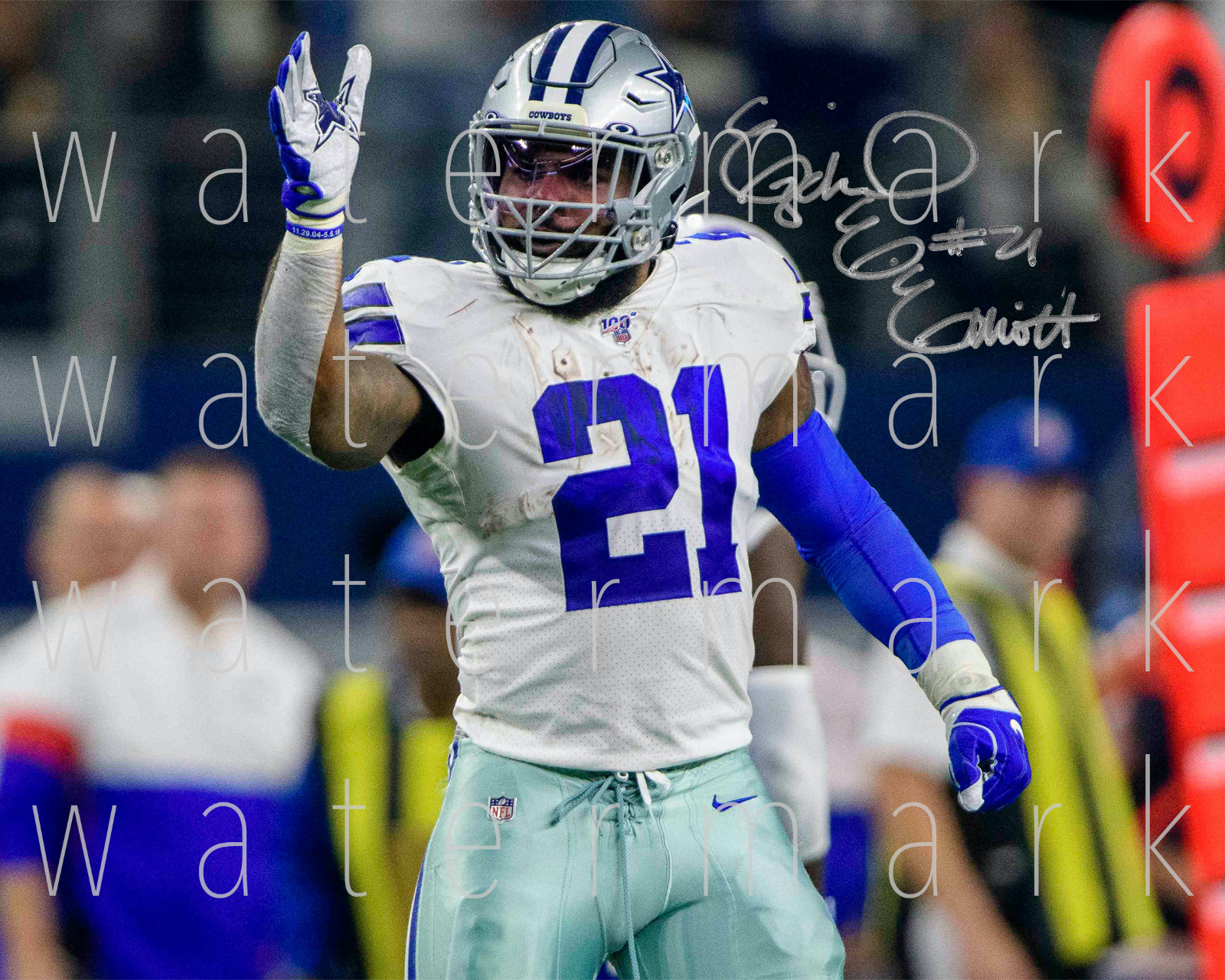 Ezekiel Elliott Cowboys NFL Football signed 8X10 print Photo Poster painting poster autograph RP