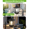 2-in-1 Solar Planter Lamp Waterproof IP54 Auto On/off Sensor 8-10 Hrs Long Lighting Solar Powered Pathway Light with Planter for Garden & Patio (No Flowers Included)