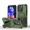 Mecha Anti-Fall Mobile Phone Case Suitable For iPhone Mobile Phone Invisible Bracket Magnetic Anti-Fall Four-Corner Airbag Protective Cover