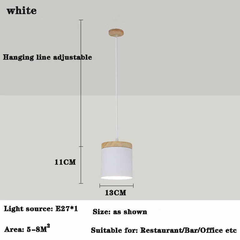 Nordic living room wooden chandelier E27 bedroom chandelier dining ceiling lamp villa hotel interior decoration chandelier Light