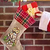 DIY Diamond Painting Christmas Stockings Hanging Ornaments Large Capacity Xmas Socks Pendant Wear Resist Candy Gift Storage Bags for Family Christmas Holiday Party Decoration (Owl)