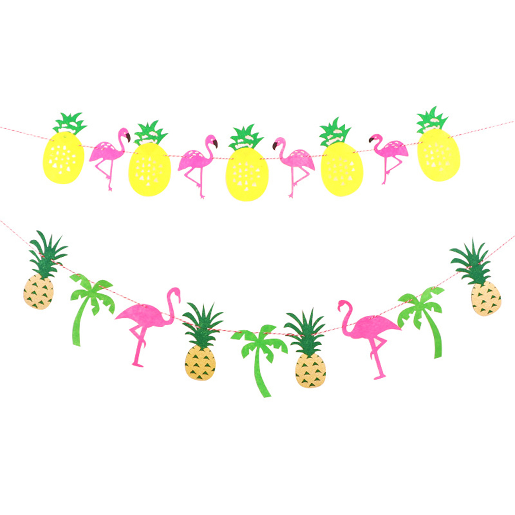 

Hawaiian Party Flamingo Pineapple Coconut Tree ​Banners Hanging Garlands, 501 Original