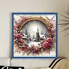 Christmas Cottage-11CT Stamped Cross Stitch 40*40cm/15.75*15.75in tapestrymarket