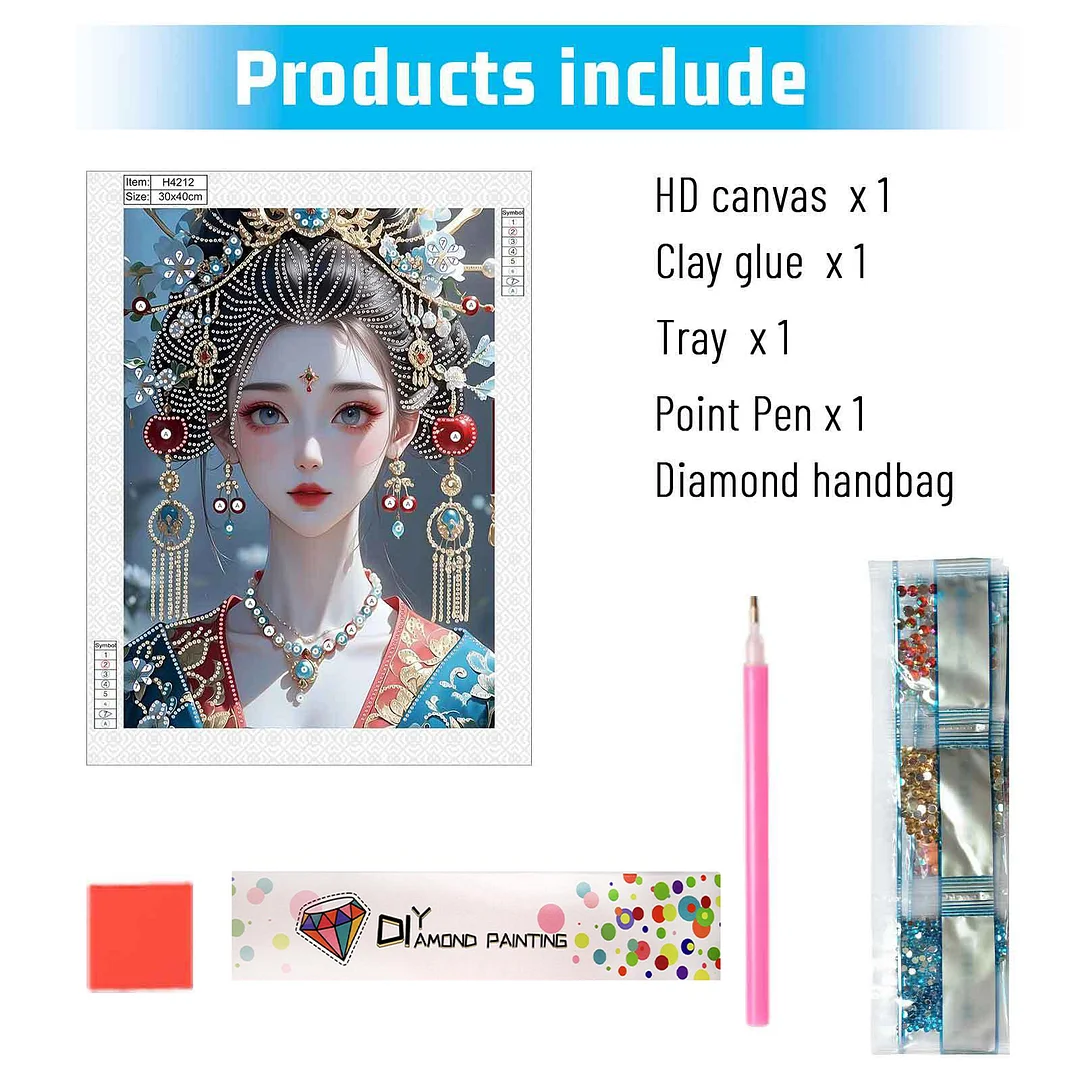 Diamond Painting - Partial Special Shaped Drill - Tang Dynasty Beauty(Canvas|30x40cm)