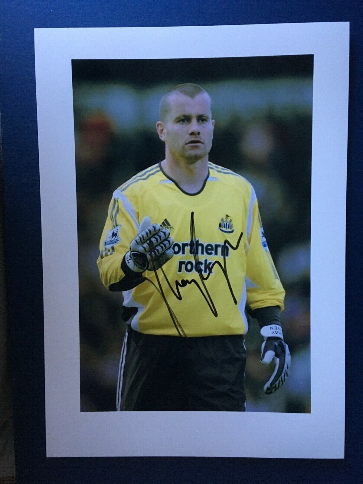 SHAY GIVEN - FORMER NEWCASTLE FOOTBALLER - EXCELLENT SIGNED Photo Poster painting