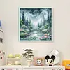 Moonlight Over Lotus Pond-14CT Stamped Cross Stitch Egyptian Cotton 46*46cm/18.11*18.11in tapestrymarket