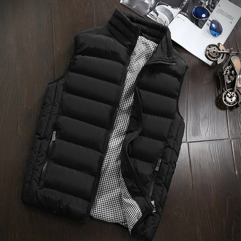 Men Clothing Vest Jacket Mens New Autumn Warm Sleeveless Jacket Male Winter Casual Waistcoat Men Vest Plus Size Veste Homme