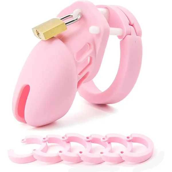 Silicone Cock Cage Chastity Device Male