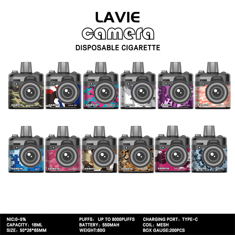LAVIE Camera 8000 Puffs Disposable Vape Wholesale LAVIE CTYVape