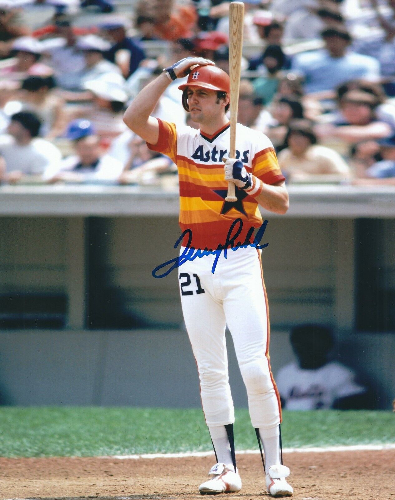 Signed 8x10 TERRY PUHL Houston Astros Autographed Photo Poster painting - COA