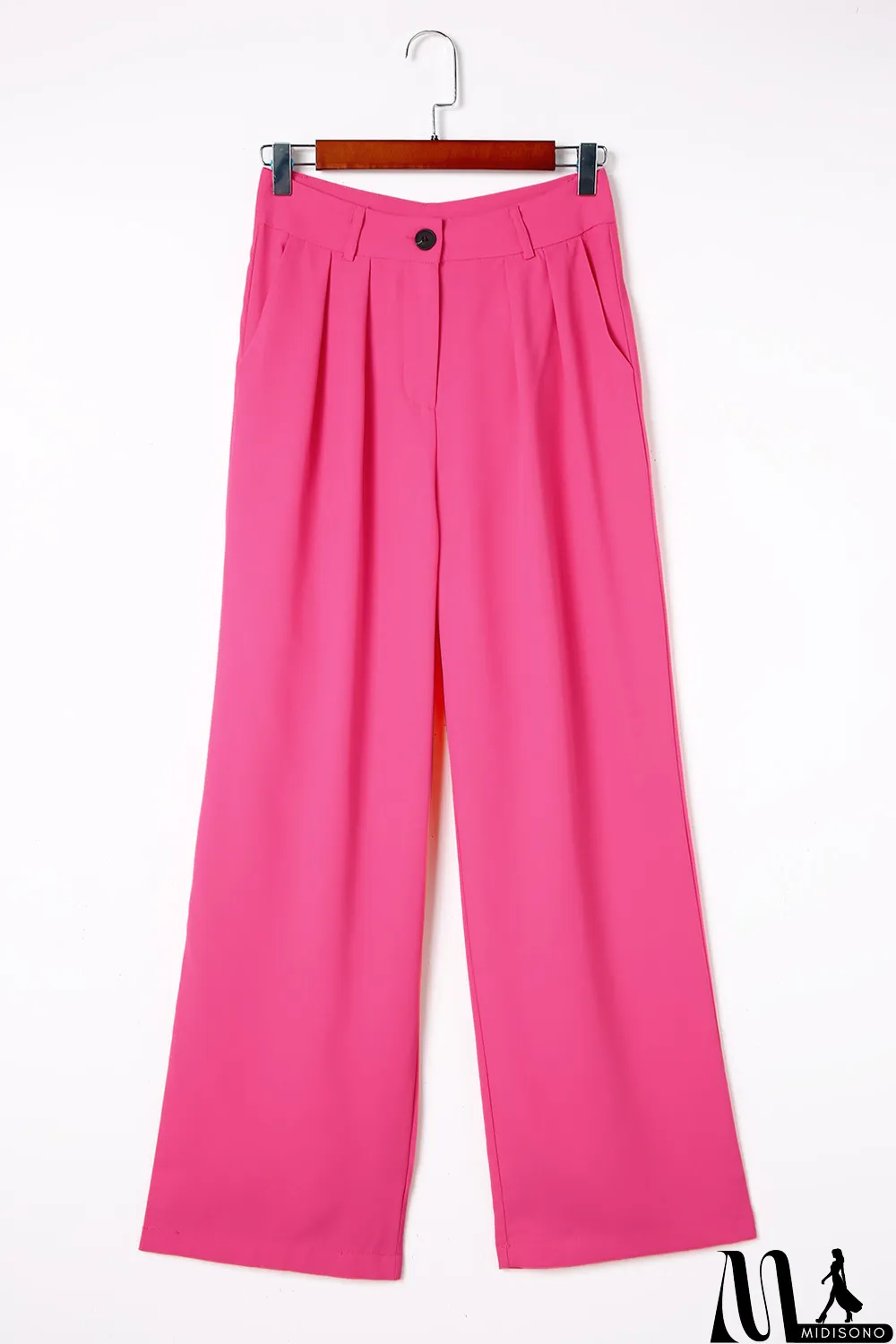 MidiSono - Rose Pleated High Waist Wide Leg Casual Pants
