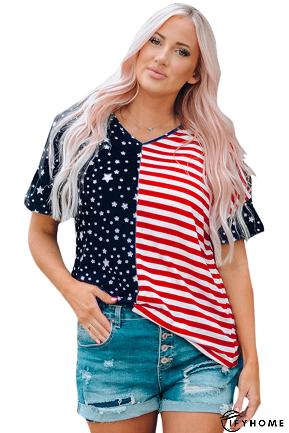 July 4th Stars and Stripes USA Flag Tee | IFYHOME