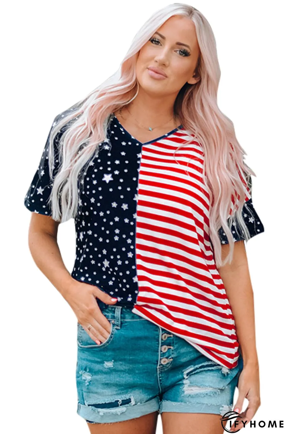 July 4th Stars and Stripes USA Flag Tee | IFYHOME