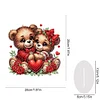 Diamond Painting Acrylic Heart Bear Desktop Diamond Art Tabletop Decor