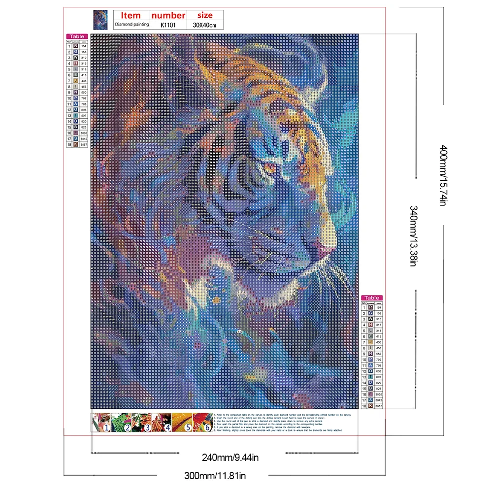 Diamond Painting - Full Round Drill - Imaginary Tiger(Canvas|30*40cm)