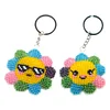 Bead Embroidery - 2Pcs Sunflower Bead Cross Stitch Keychain Kit