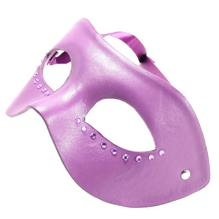 pornhint Pornhint Ouch! Erotic Rhinestone Detail Cocktail Mask in Purple